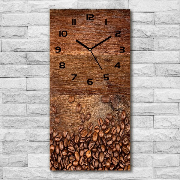Moderne wanduhr Kaffeebohnen
