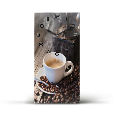 Moderne wanduhr Eine Tasse Kaffee