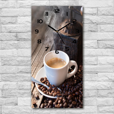 Moderne wanduhr Eine Tasse Kaffee