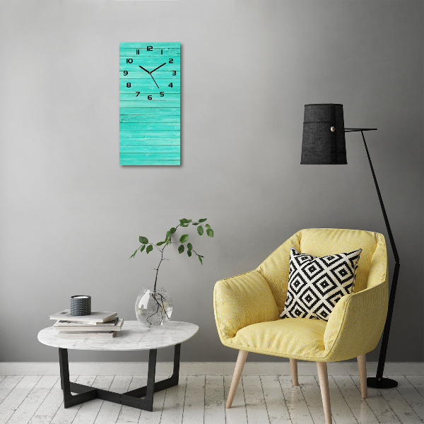 Moderne wanduhr Grüne Bretter