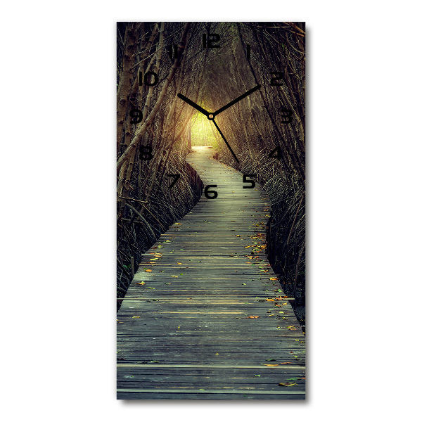 Moderne wanduhr Pfad im Wald