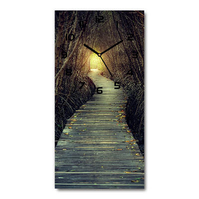 Moderne wanduhr Pfad im Wald