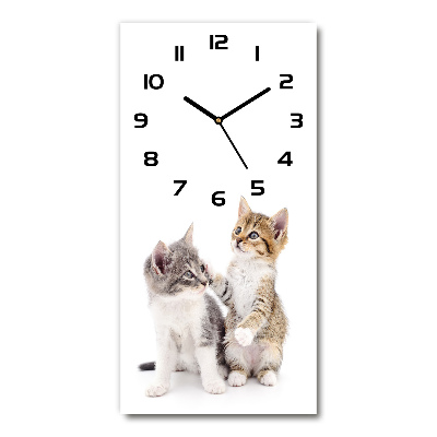 Moderne wanduhr Zwei kleine Katzen