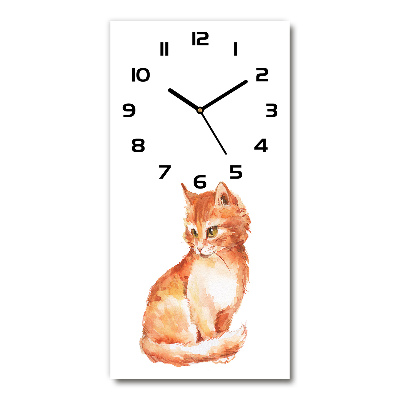 Moderne wanduhr Ingwerkatze