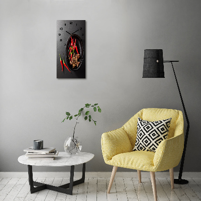 Wanduhr Chilischoten