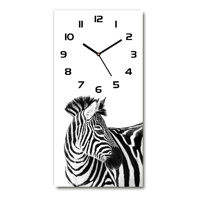 Wanduhr Zebra im Schnee
