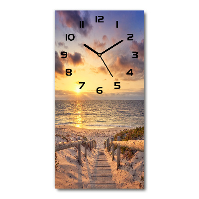 Moderne wanduhr Weg zum Strand