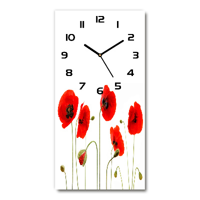 Wanduhr Feldmohn