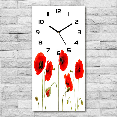 Wanduhr Feldmohn