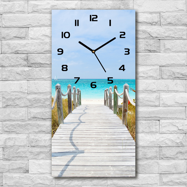 Moderne wanduhr Weg zum Strand