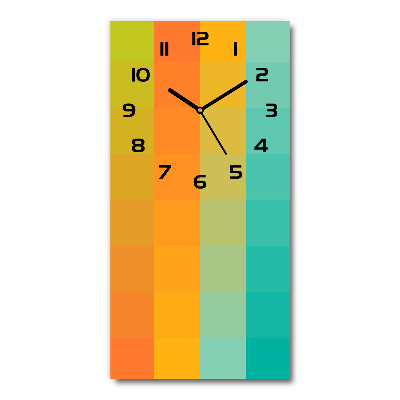 Wanduhr Bunte Quadrate