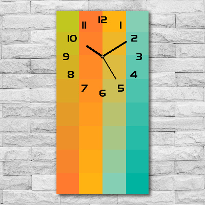 Wanduhr Bunte Quadrate