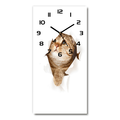 Moderne wanduhr Katze