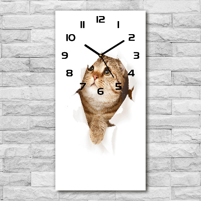 Moderne wanduhr Katze