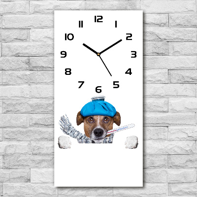 Wanduhr Kranker Hund