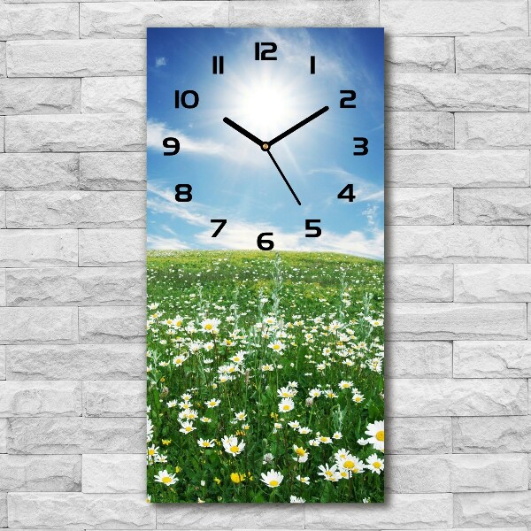 Moderne wanduhr Wiese