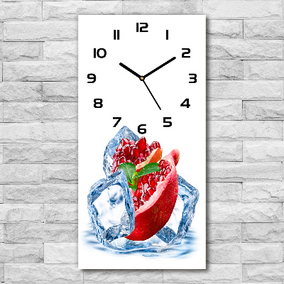Moderne wanduhr Granatapfel und Eis
