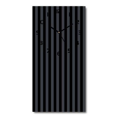 Moderne wanduhr Schwarze und graue Streifen