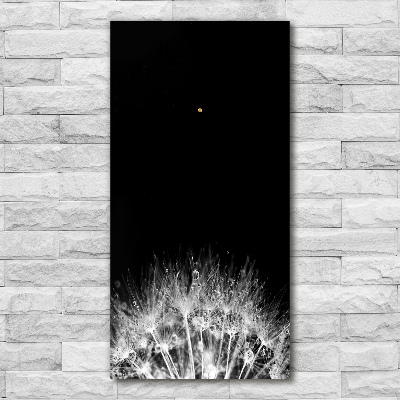 Moderne wanduhr Löwenzahnsamen