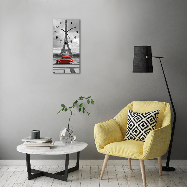 Wanduhr Eiffelturm-Auto