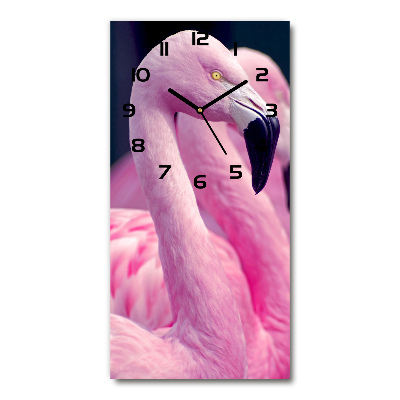 Moderne wanduhr Flamingos