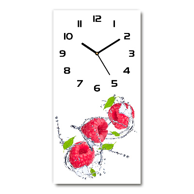 Moderne wanduhr Himbeeren