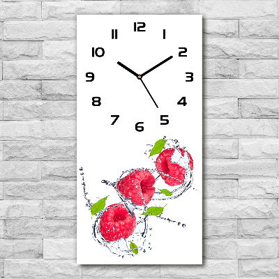 Moderne wanduhr Himbeeren