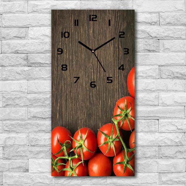 Moderne wanduhr Tomaten