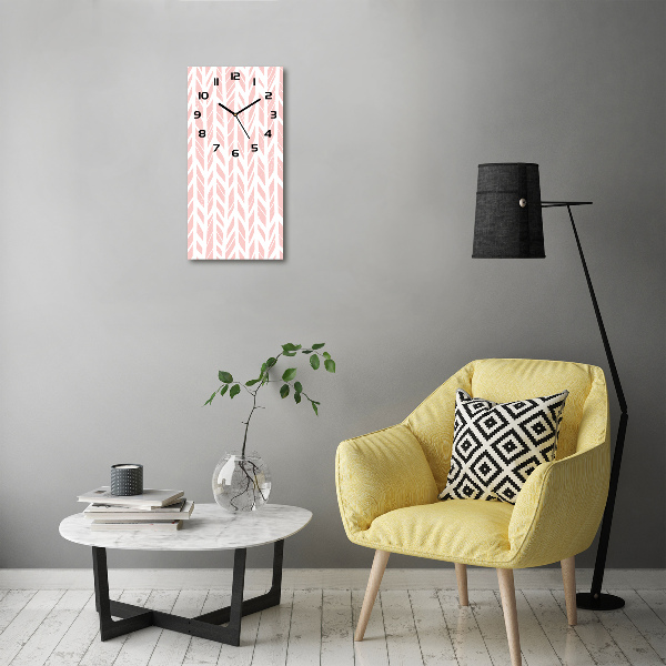 Moderne wanduhr Fischgrätmuster