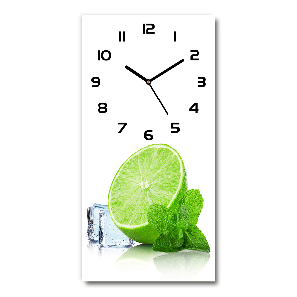 Moderne wanduhr Limette und Eis