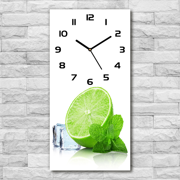 Moderne wanduhr Limette und Eis