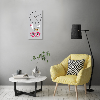 Moderne wanduhr Kaninchen mit Brille