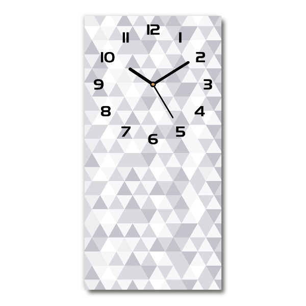 Wanduhr Graue Dreiecke