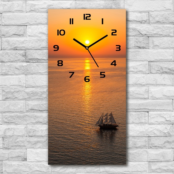 Moderne wanduhr Sonnenuntergang am Meer
