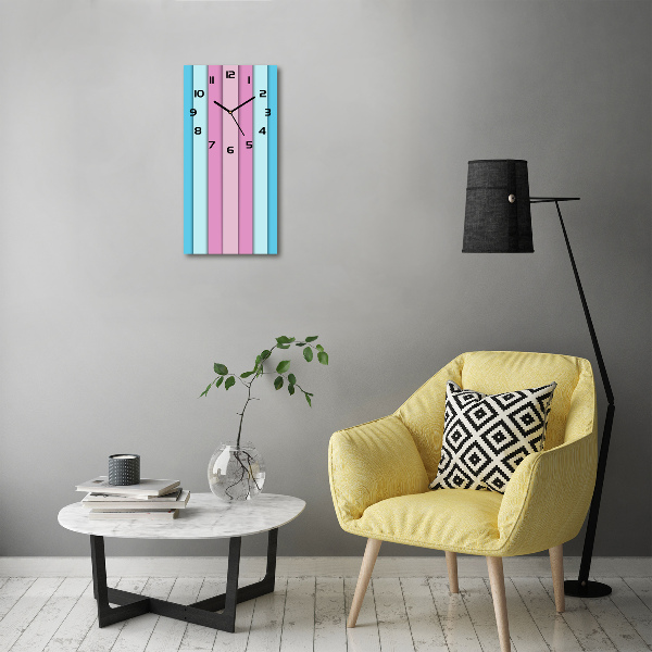 Wanduhr Bunte Streifen