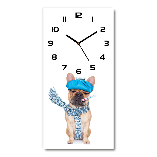 Moderne wanduhr Kranker Hund