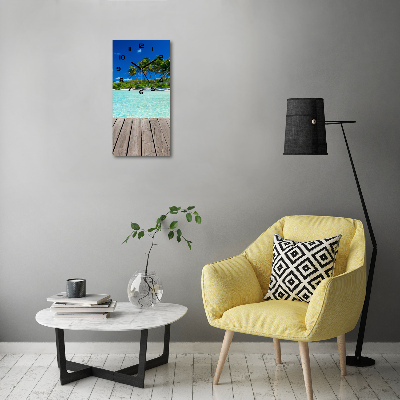 Moderne wanduhr Tropischer Strand