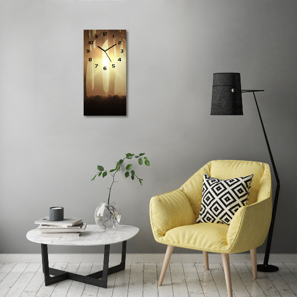 Wanduhr Nebel im Wald