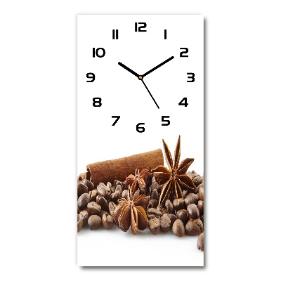Moderne wanduhr Kaffeebohnen
