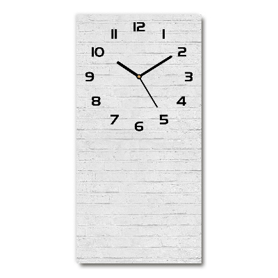 Moderne wanduhr Ziegelmauer