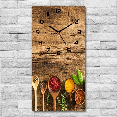 Moderne wanduhr Bunte Gewürze