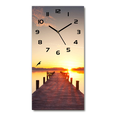 Moderne wanduhr Sunset Pier