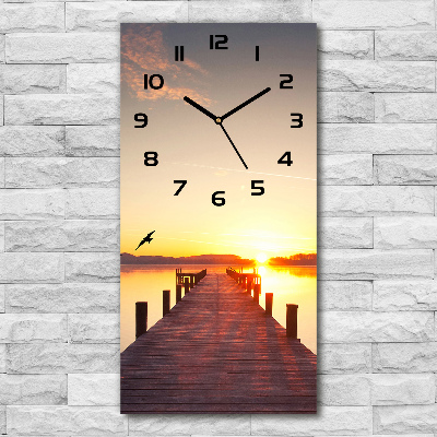 Moderne wanduhr Sunset Pier