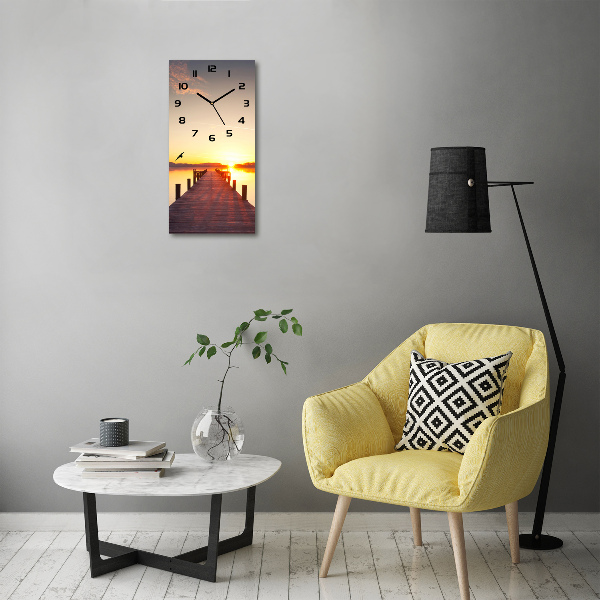 Moderne wanduhr Sunset Pier