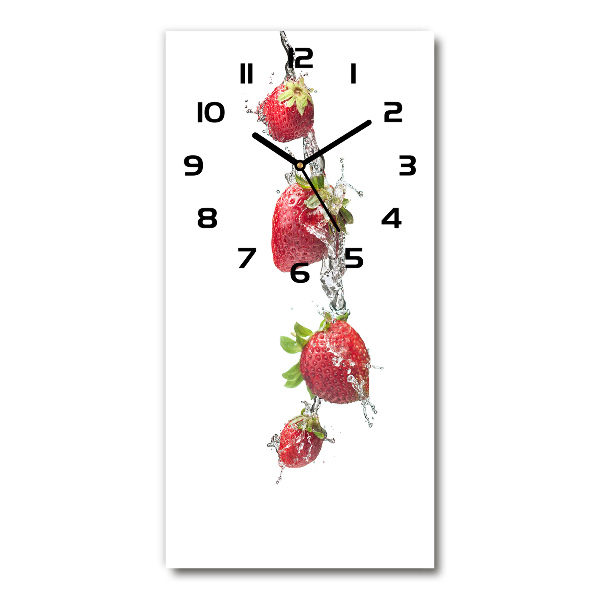 Moderne wanduhr Erdbeeren