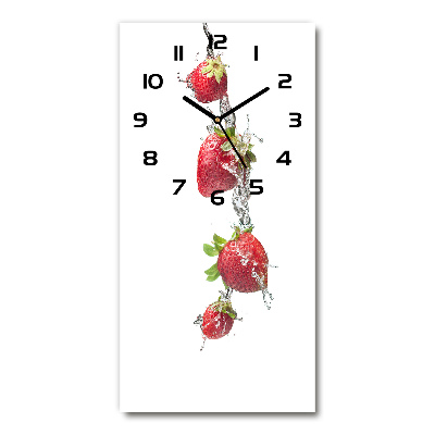 Moderne wanduhr Erdbeeren