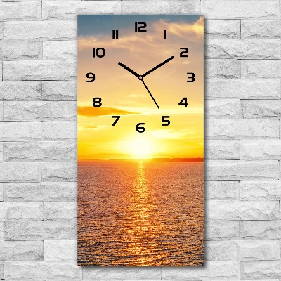 Wanduhr Sonnenuntergang am Meer
