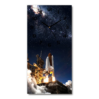 Moderne wanduhr Rakete startet