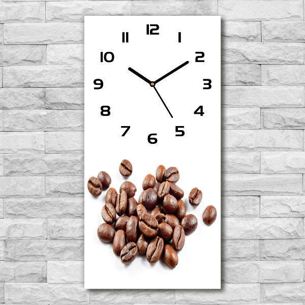 Moderne wanduhr Kaffeebohnen