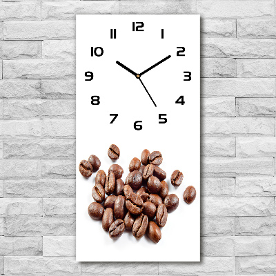 Moderne wanduhr Kaffeebohnen